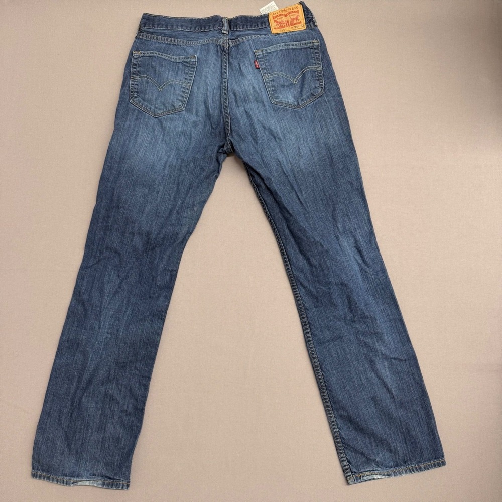 Levis 514 Straight Fit Mens Jeans Blue Denim W34 L32 Actual 30 Inseam 00514-0541